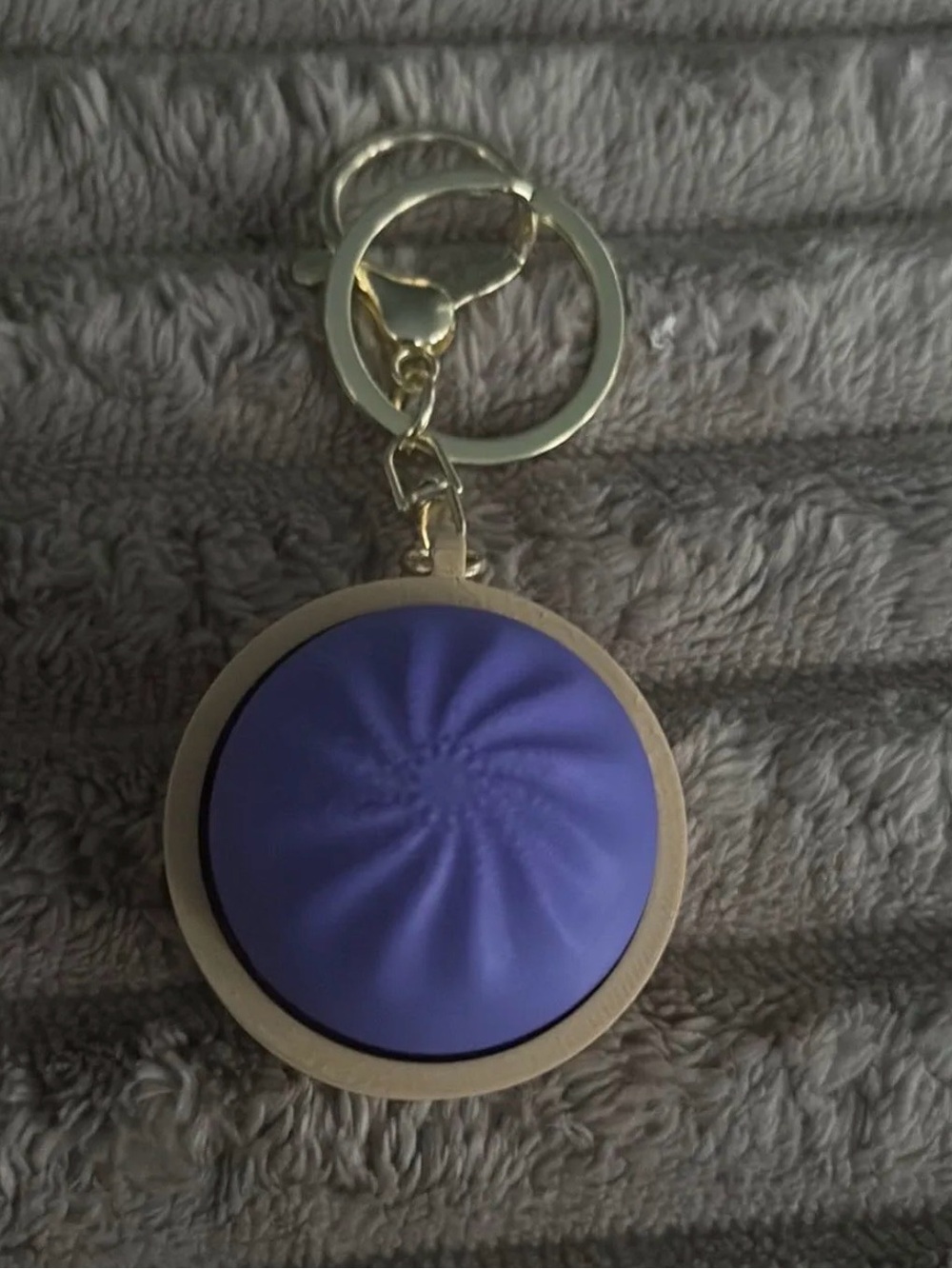 Purple Dumpling Sensory clicker Keychain Charm